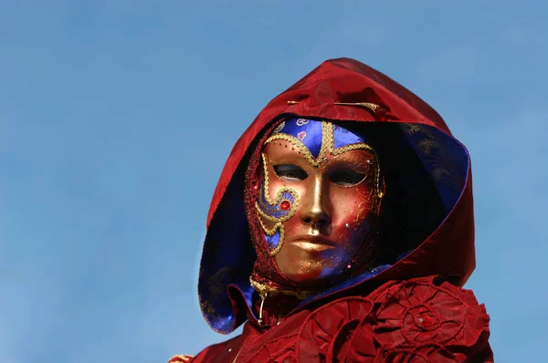 Mascarada Carnaval Veneza Trajes Face Máscara — Fotografia de Stock