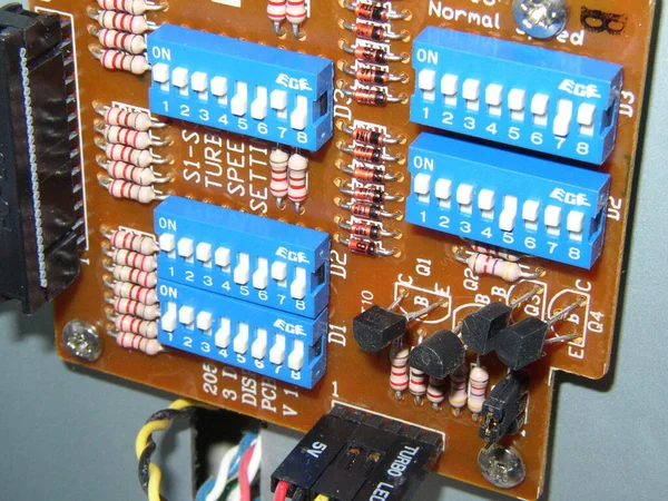 Microcircuiti Computer Sfondo Elettronico — Foto Stock