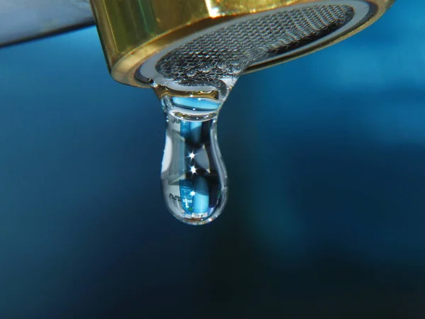 Goccia Acqua Sul Vetro — Foto Stock