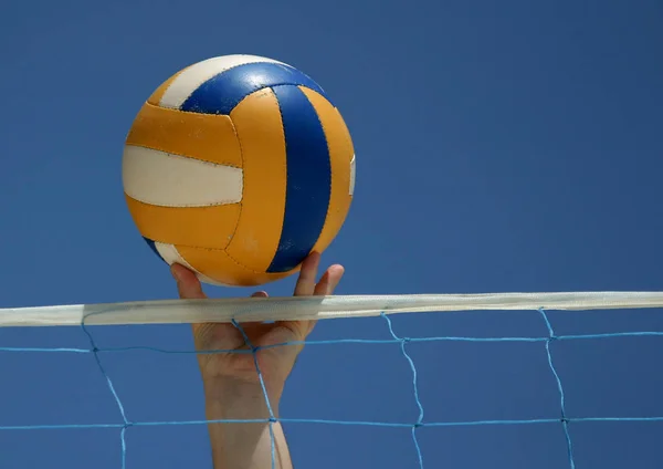 Volleyballnetz Strand — Stockfoto