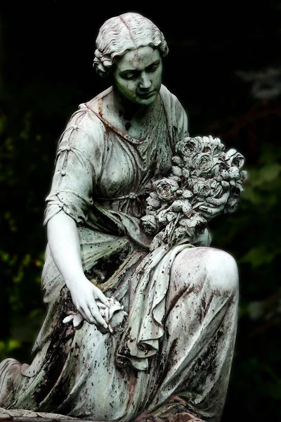 Statua Cimitero Lipsia — Foto Stock