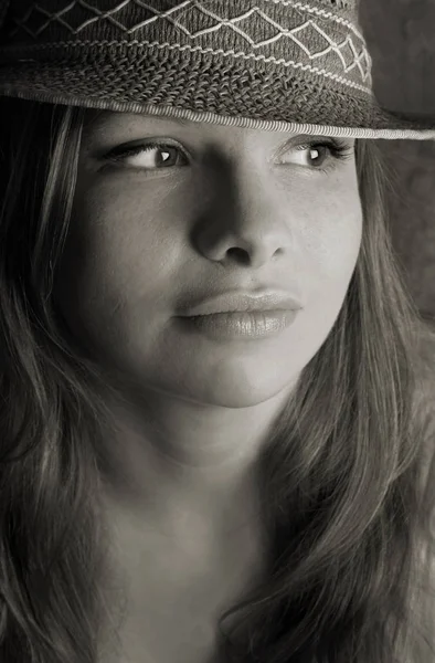 Retrato Uma Mulher Bonita — Fotografia de Stock