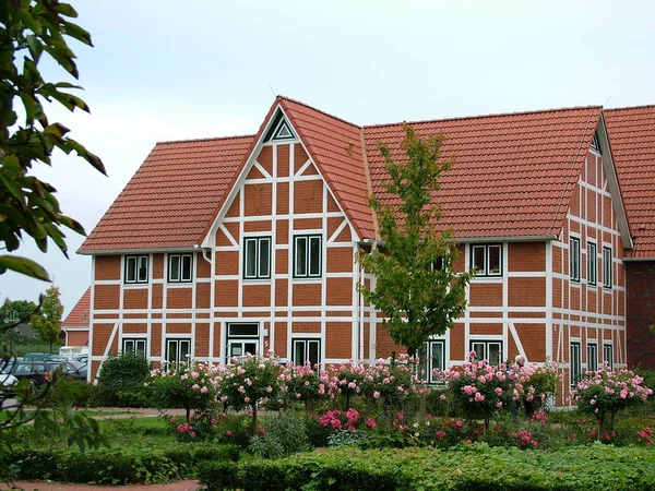 Cette Maison Colombage Été Reconstruite Dans Vieille Ville York — Photo