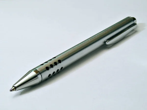 Pen Ballpoint Pens White Background — Stock Photo, Image