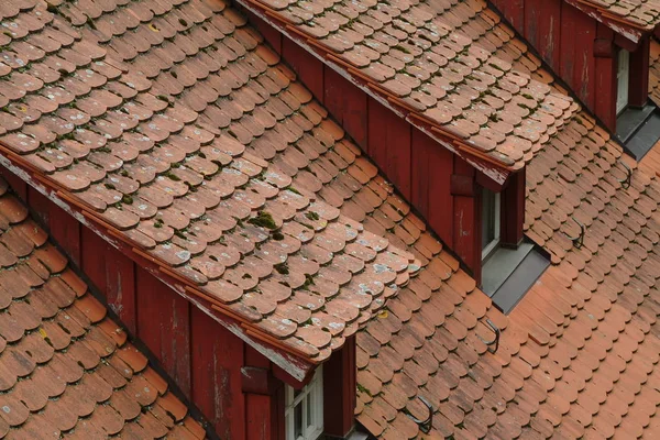 ドイツのメルセブルクの屋根のトラスを見ると — ストック写真