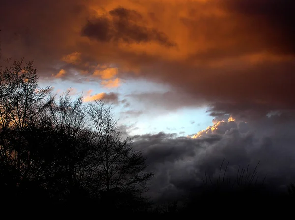 Adicionado Heuten Noite Pouco Antes Uma Tempestade Nworks Melhor Xxl — Fotografia de Stock