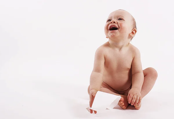 Κοντινό Πορτρέτο Του Χαριτωμένου Μωρού — Φωτογραφία Αρχείου