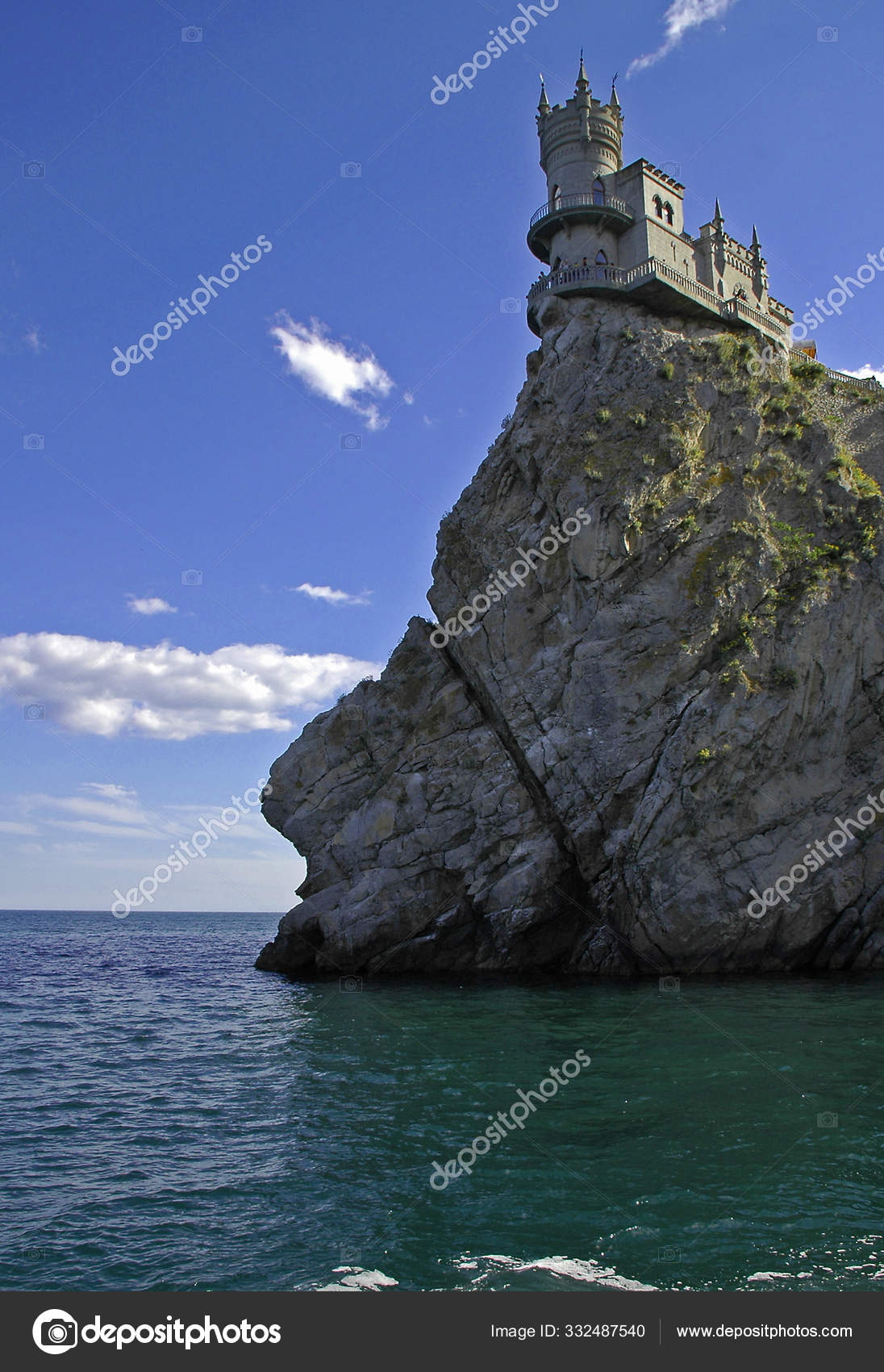 Lastochkino Gnjesdo Swallow's Nest Landmark Crimea Stock Photo by