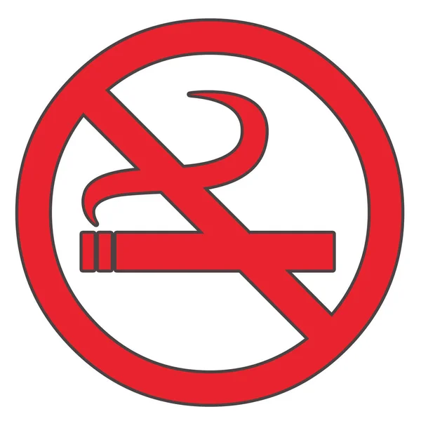 Smoking Sign White Background — Stock Photo, Image