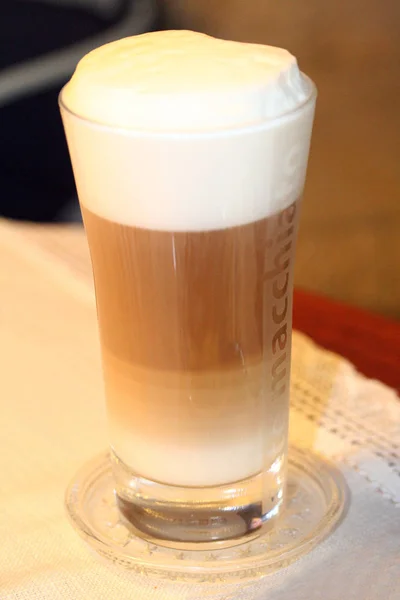 Latte Macchiato Kávéital — Stock Fotó