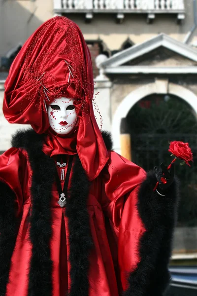 Mascarada Carnaval Veneza Trajes Face Máscara — Fotografia de Stock