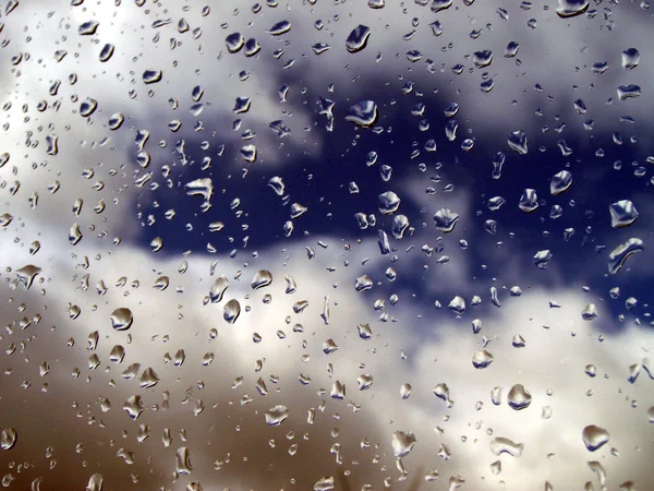 Des Gouttes Pluie Sur Fenêtre — Photo