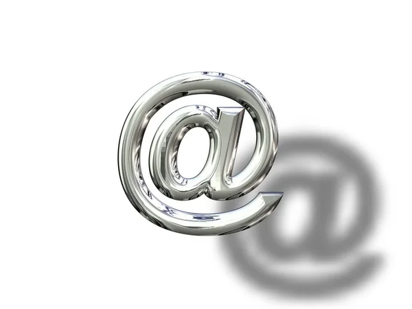 Carta Mail Símbolo Isolado Branco — Fotografia de Stock