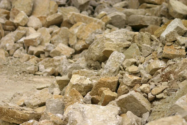 Stone pile in a quarry