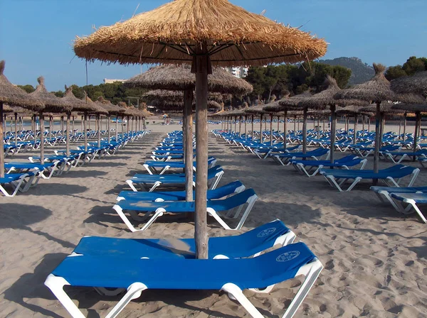 Muebles Sillas Playa Balneario — Foto de Stock