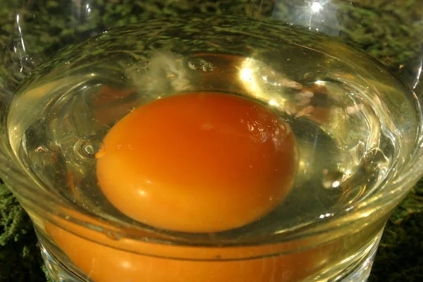 Bardakta Kırılmış Yumurta — Stok fotoğraf