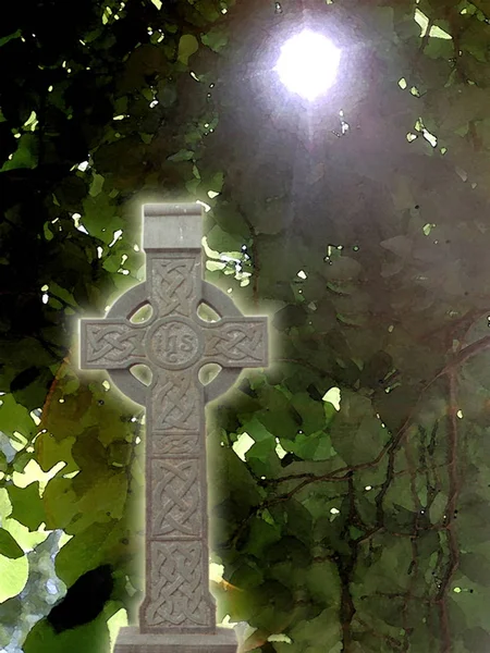 Крест Святой Недели Кладбище — стоковое фото