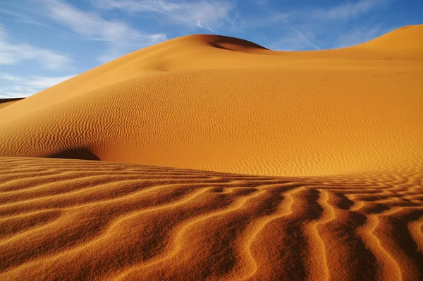 Sera Nelle Dune Ouan Kasa Nella Libia Sud Occidentale Vicino — Foto Stock