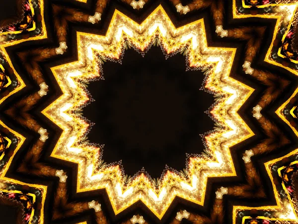 Ornamentaler Kaleidoskophintergrund Symmetrischer Effekt — Stockfoto