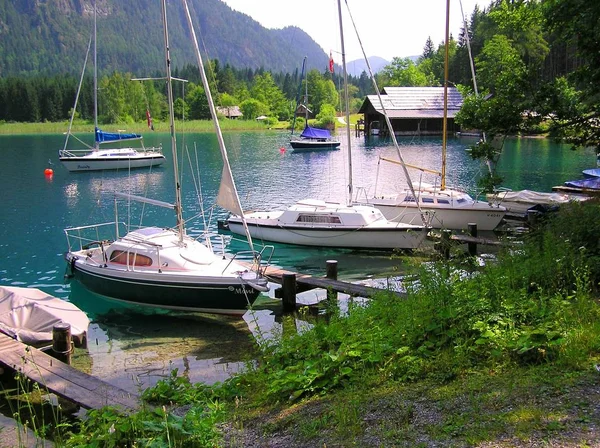 Calme Résidentiel Weissensee Centres Sur Lac Weier See Dont Plage — Photo