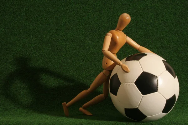 Γραφική Άποψη Του Ποδοσφαίρου Έννοια Του Αθλητισμού — Φωτογραφία Αρχείου