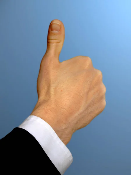 Close Man Hand Showing Thumb — Stock Photo, Image