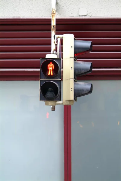 Sistema Illuminazione Stradale Segnale Stradale — Foto Stock