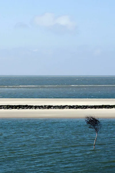 Strand Und Meerblick Auf Der Insel Wangerooge — Stockfoto