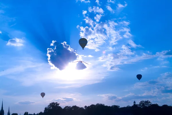 Stockholm Sıcak Hava Balonu — Stok fotoğraf