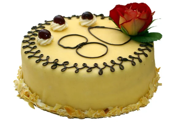Gâteau Délicieux Crème Crème — Photo