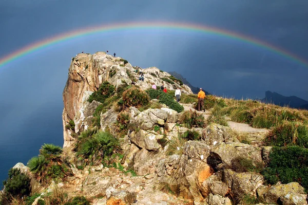 Arco Íris Formentor Capa Norte Mallorca — Fotografia de Stock
