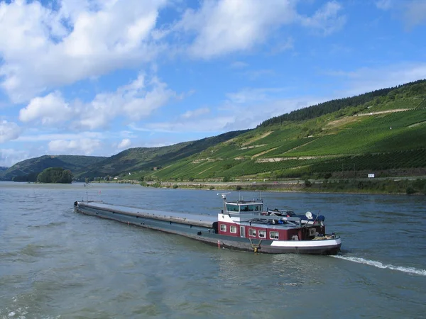 Rhen Största Europeiska Floderna Som Har Sina Källor Schweiz Och — Stockfoto