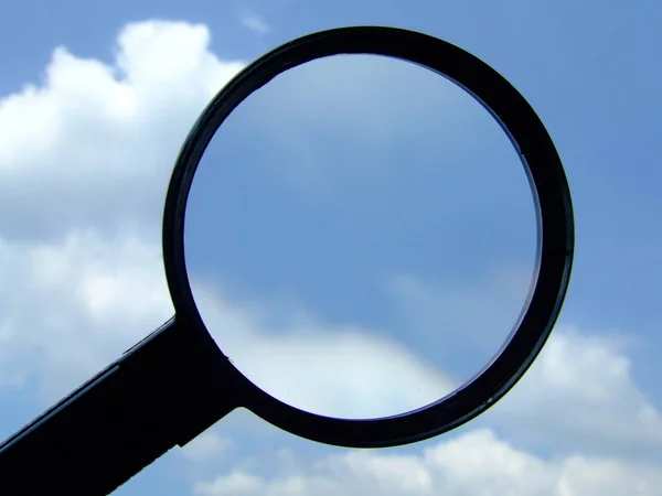 Magnifying Glass Sky — Stock Photo, Image