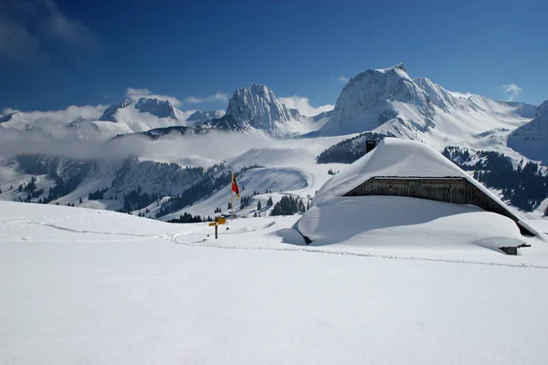 Vista Panorâmica Bela Paisagem Alpes — Fotografia de Stock