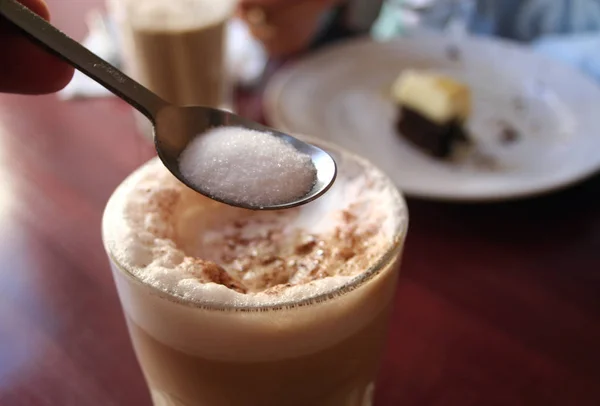Cukr Mléčná Káva — Stock fotografie