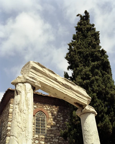 Αρχαία Αψίδα Ιωνικό Πρόπυλο Στη Ρωμαϊκή Αγορά Στην Αθήνα 6X7 — Φωτογραφία Αρχείου