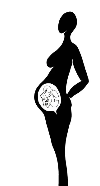 Zwangere Vrouw Met Zwangerschap — Stockfoto