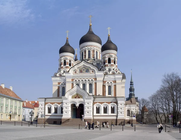 Rysk Ortodox Katedral Katedralen Kulle Toompea Tallinn — Stockfoto