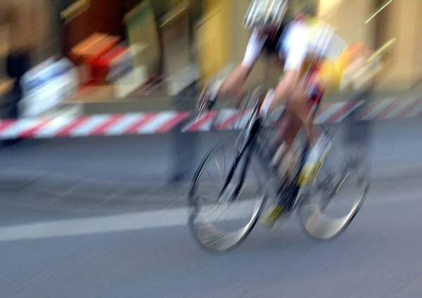 Flou Mouvement Flou Cycliste Vélo — Photo