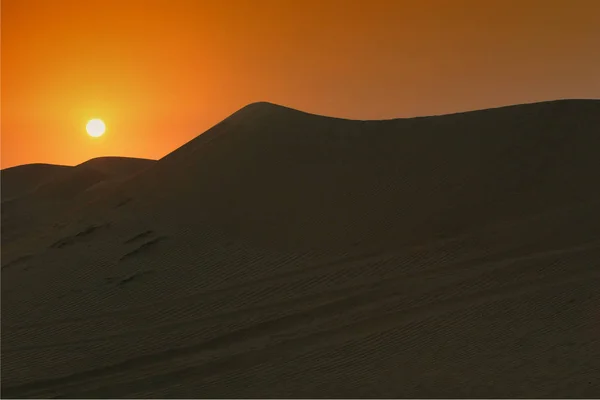 Жаркое Лето Песчаной Пустыне Пейзаж Дюны — стоковое фото