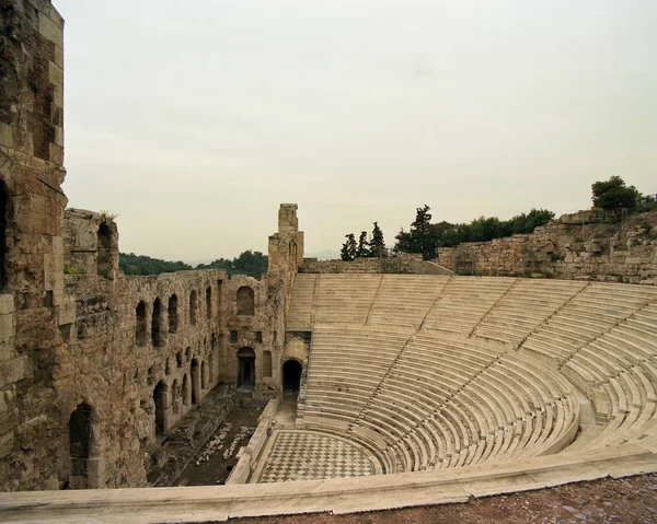 Odeon Herodów Atticus Okresu Rzymskiego 160 161 Południowym Zboczu Akropolu — Zdjęcie stockowe