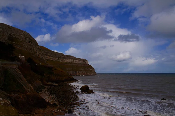 Крейдяні Скелі Рнк Викинуті Море — стокове фото