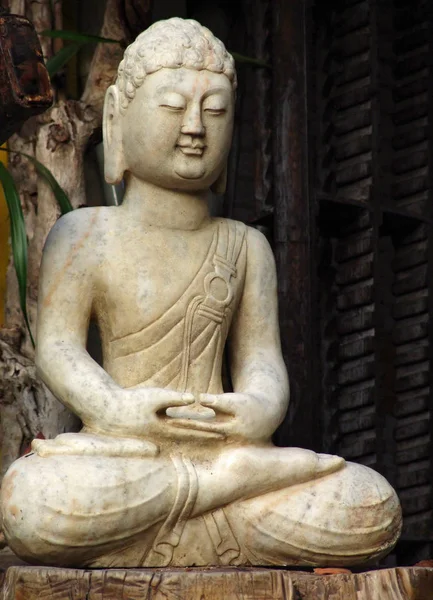 Detalle Una Estatua Buddha Chinatown Singaore — Foto de Stock