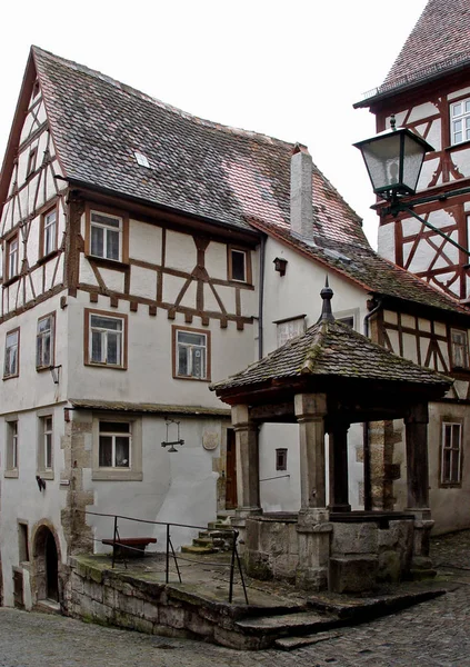 로텐버그 Rothenburg 다음을 가리킨다 이미지 — 스톡 사진