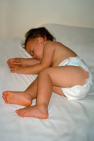 Criança Anos Masculino Cria Foto Analógica — Fotografia de Stock