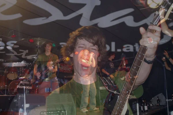 Banda Caindo Sistema Uma Banda Jovem Innsbruck Esta Banda Toca — Fotografia de Stock