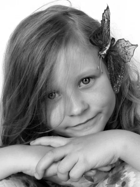 Closeup Portrait Cute Child — Stock Photo, Image