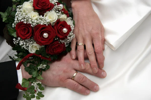 Jóias Casamento Anéis Noivado Anéis Casamento — Fotografia de Stock