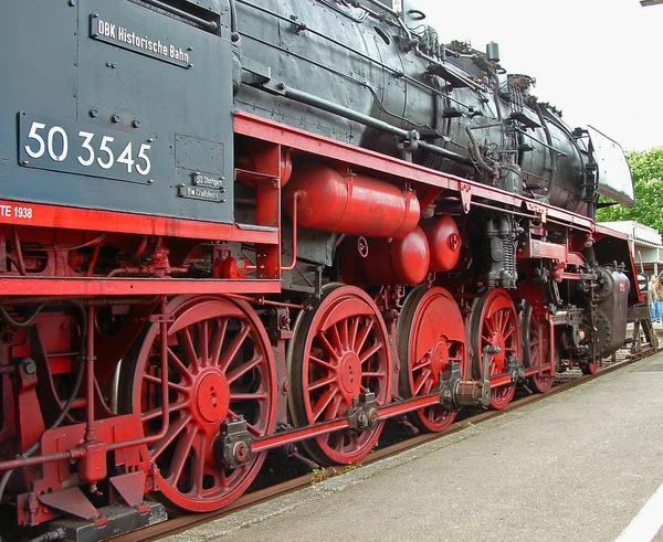 Stoomlocomotief Overdag Buiten — Stockfoto