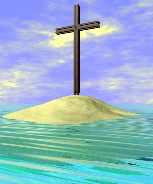 Scenic View Christian Crucifix — Stock Photo, Image